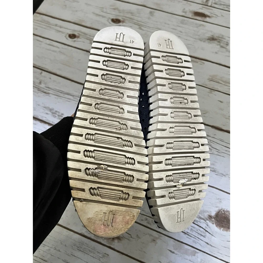 Ilse Jacobsen Tulip Slip On Sneakers Navy Blue Scalloped 41 (10-10.5US)